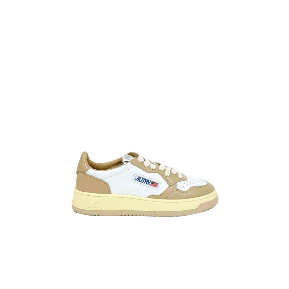 Autry Women's Beige Sneakers, 6 Uk, Low Medalist Trainers