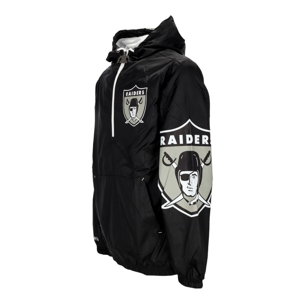 Mitchell & Ness Oakland Raiders Windbreaker Anorak Originele Teamkleuren Black Heren