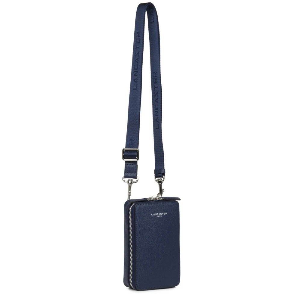 Lancaster Leren herentas voor laptop Blue Dames