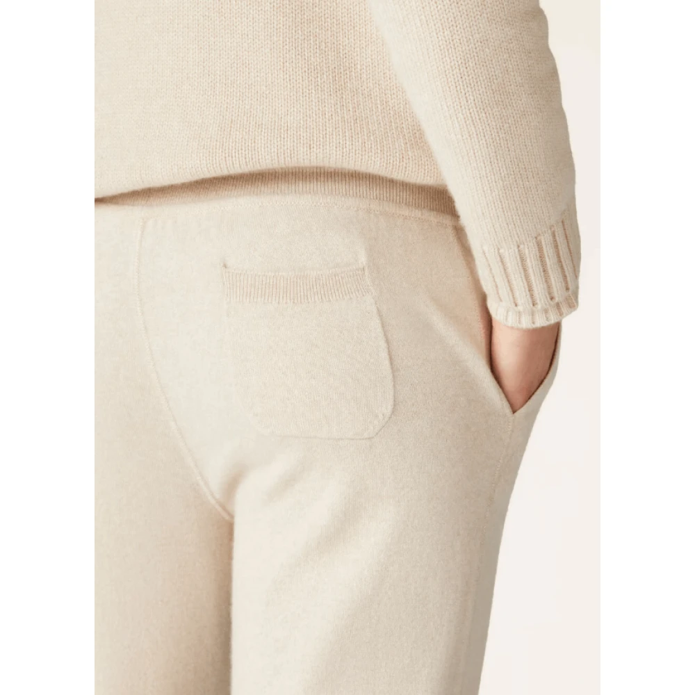 Loro Piana Kasjmier Gebreide Hoodie en Broek Set Beige Dames