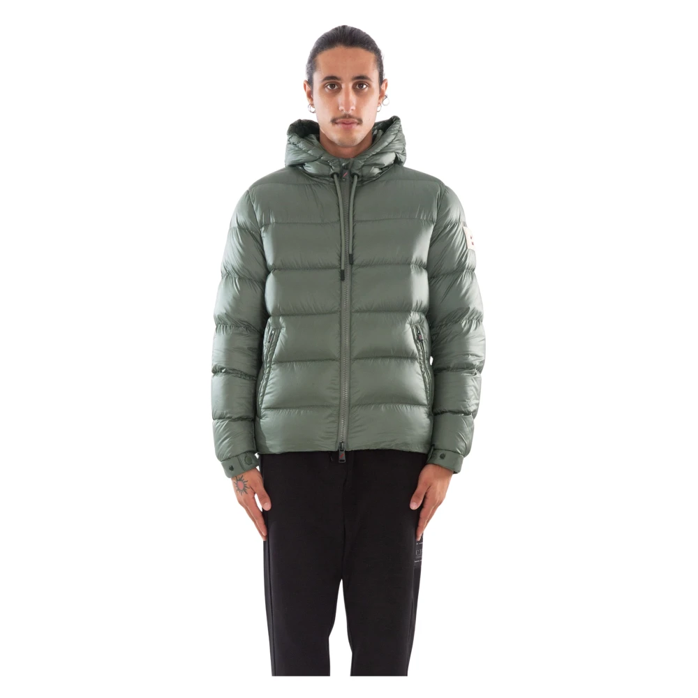 Afterlabel Glanzende Hooded Donsjas Green Heren