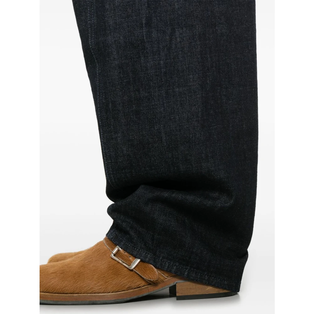 Jacquemus Indigo Blauw Geborduurde Jeans Blue Heren