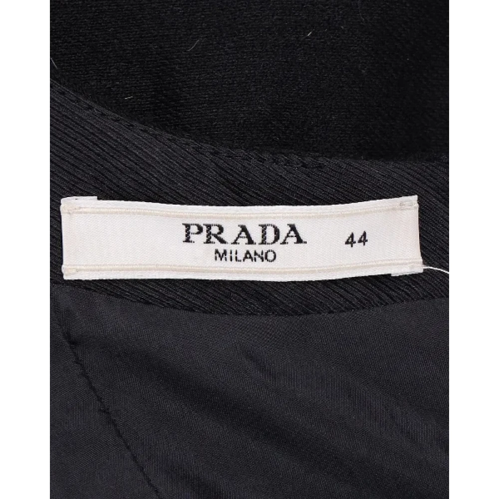Prada Vintage Pre-owned Wool dresses Black Dames