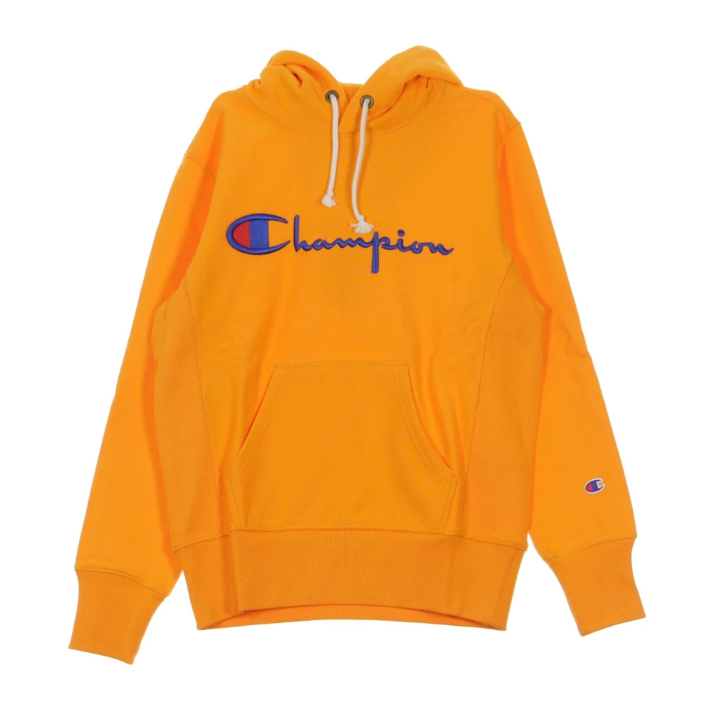 Champion Men's Orange Hooded Sweatshirt - Hoodies - S - Sweatshirts & Hoodies