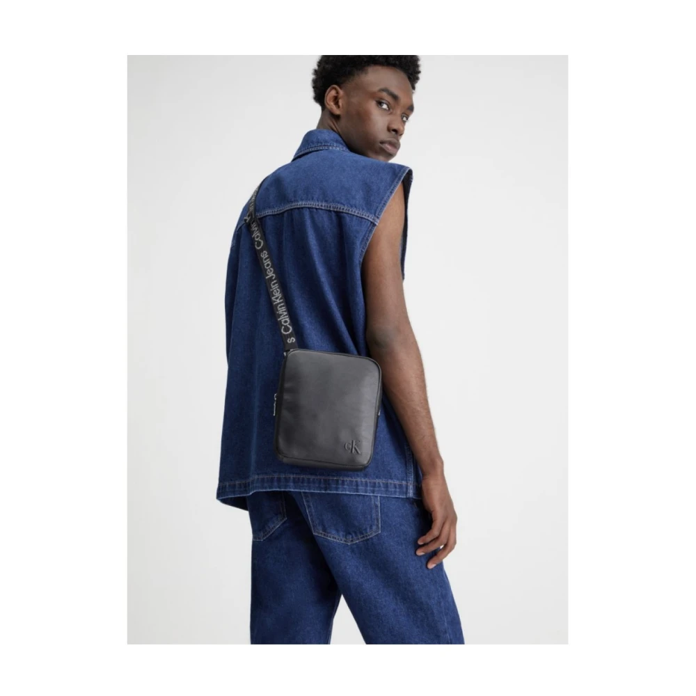 Calvin Klein PU Leren Schoudertas Reporter18 Gray Heren