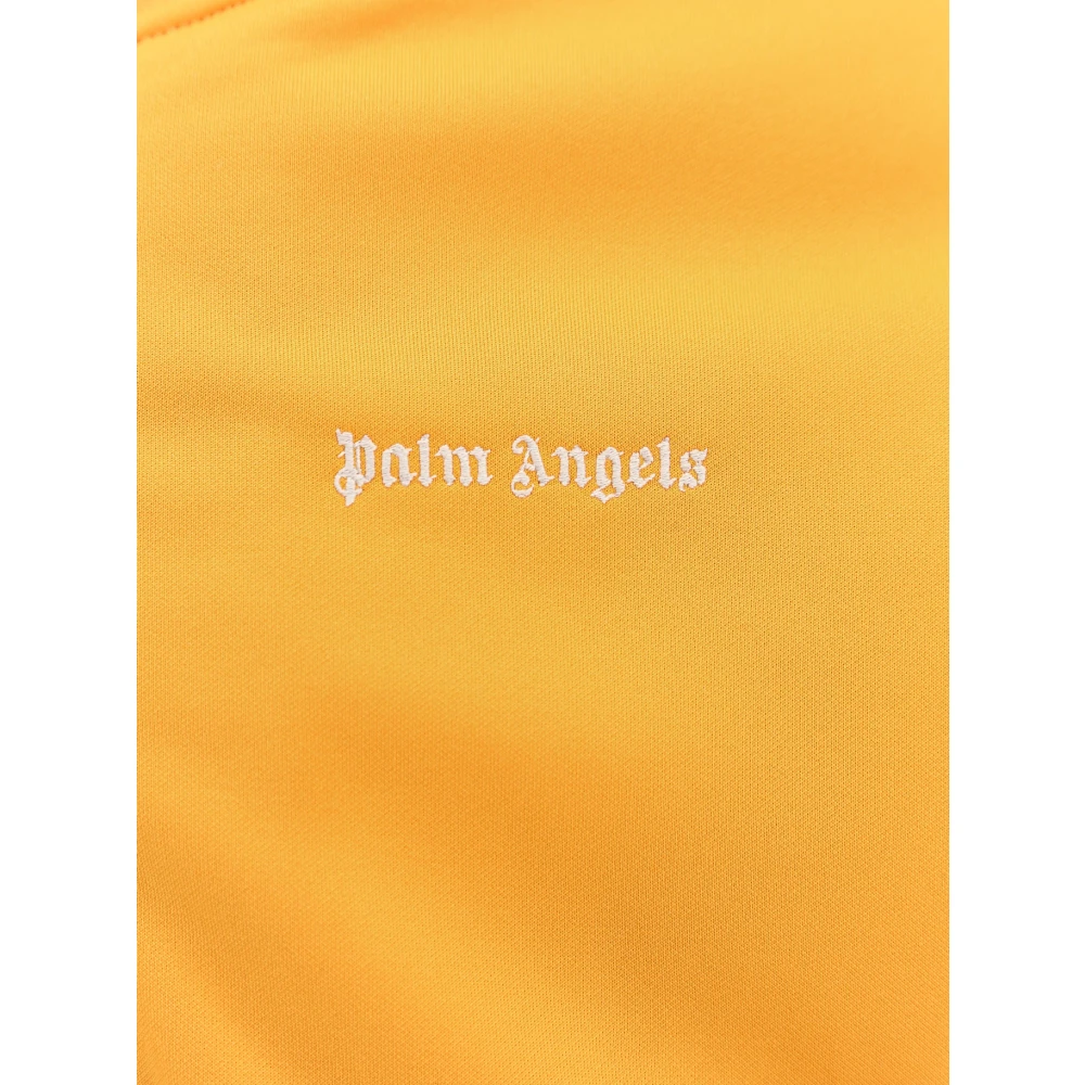 Palm Angels Oranje Sweatshirt met Ritssluiting en Geborduurd Logo Orange Heren