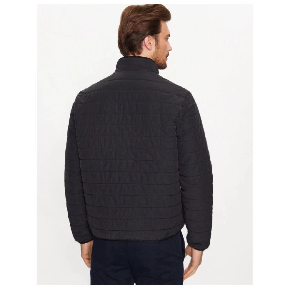 Tommy Hilfiger Gewatteerd Jack met Ritssluiting en Elastische Afwerking Black Heren
