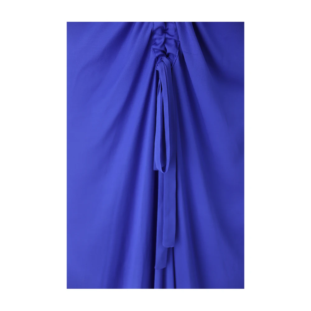 Karl Lagerfeld Blauwe Gerimpelde Maxi Jurk Blue Dames