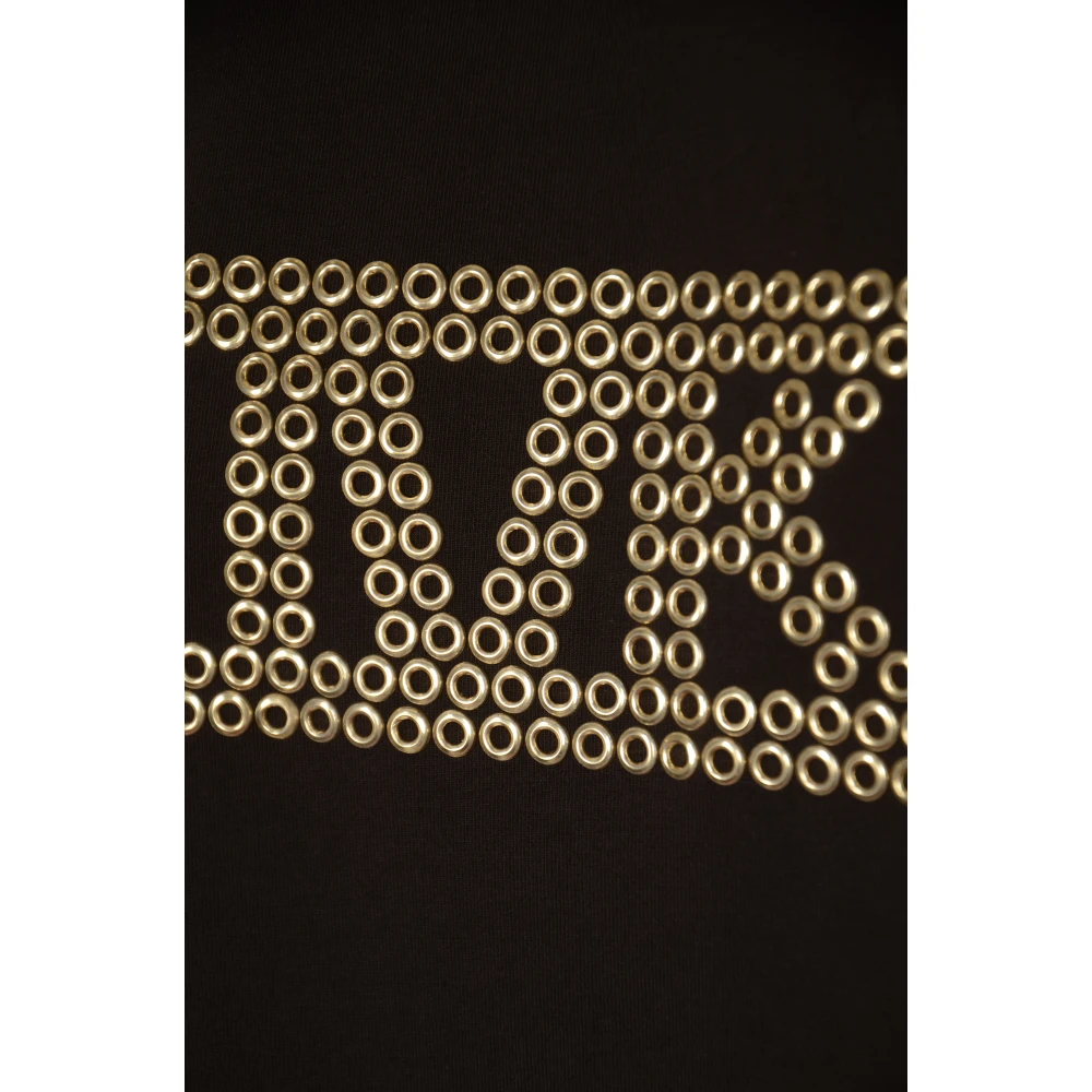 Michael Kors Zwarte Sweater met Grommet Empire Tee Black Dames