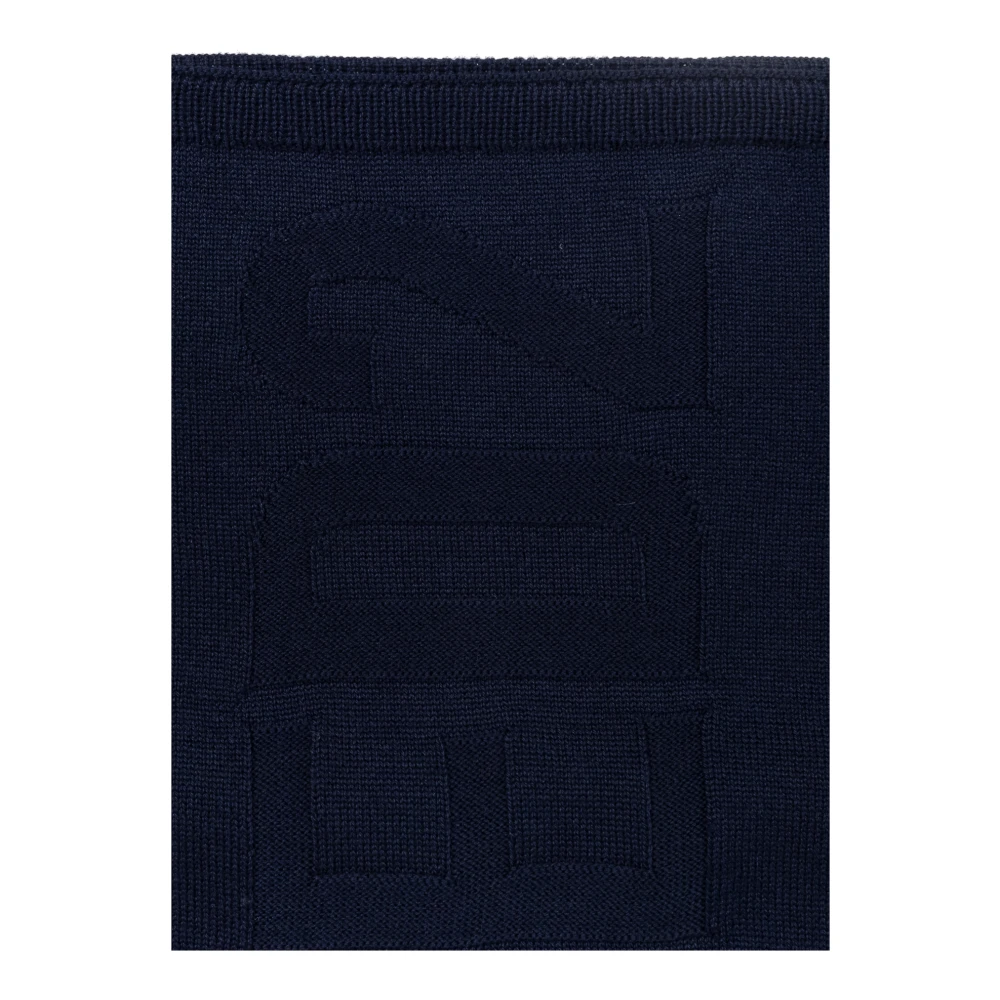 Dsquared2 Wollen sjaal met logo Blue Heren
