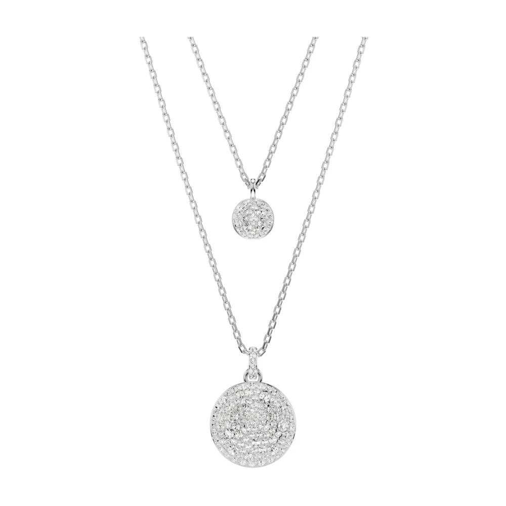 Swarovski Women's Gray Necklaces, One Size, Elegant Silver Necklace With Crystal