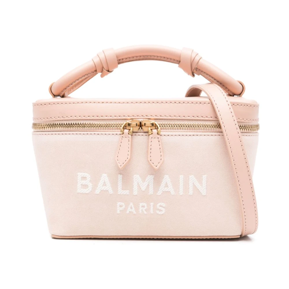 Balmain Roze Schoudertas voor Vrouwen Beige Dames