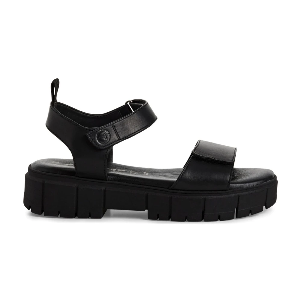 Tamaris Women's Black Flat Sandals - Flat Sandals - 8 Uk - Shoes