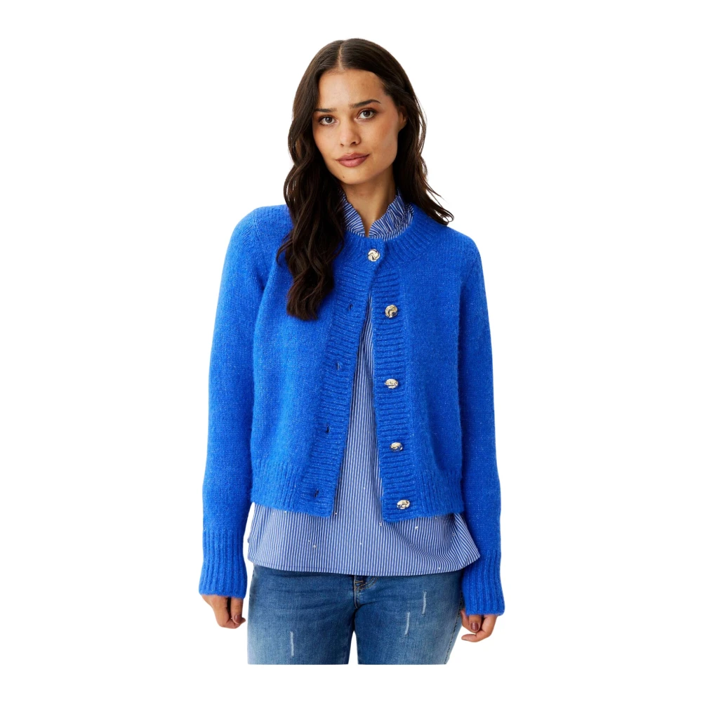 IN Front Louisa Gebreide Vest Koningsblauw Blue Dames