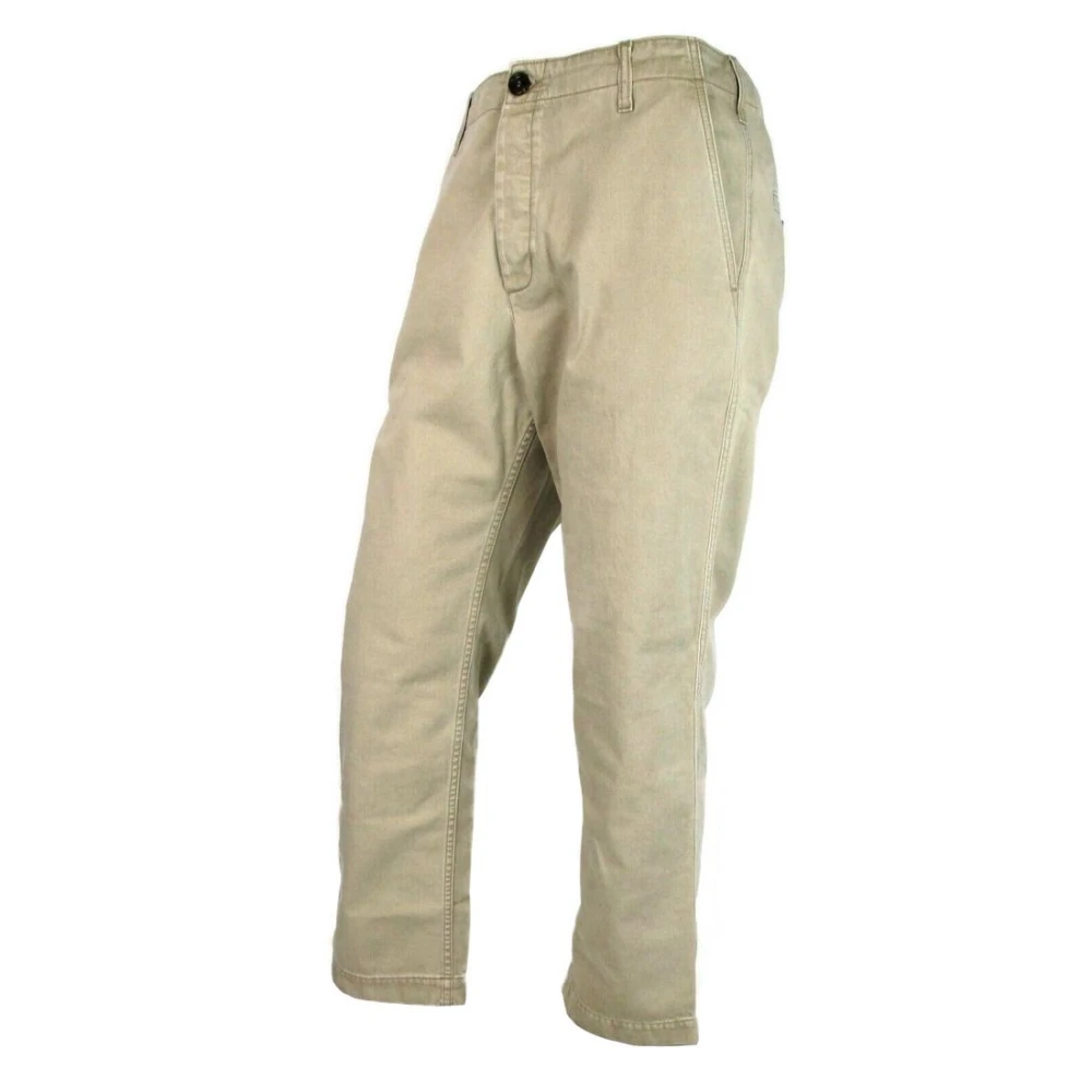 Gucci Lichtbruine Gewassen Katoenen Broek Beige Heren