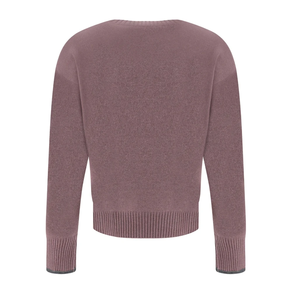 BRUNELLO CUCINELLI Kasjmier V-hals Sweater Vrouwen Italië Pink Dames