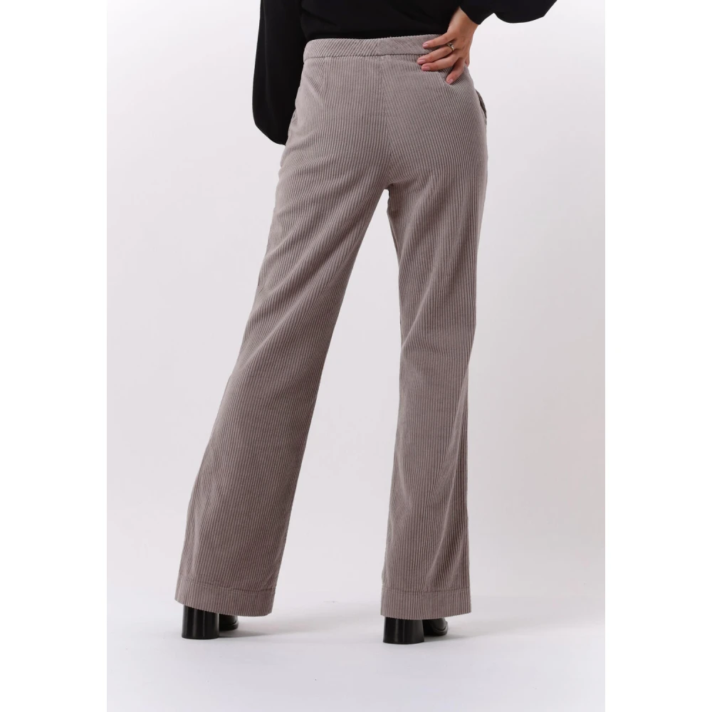 By-Bar Beige Rib Pant Dames Broek Beige Dames
