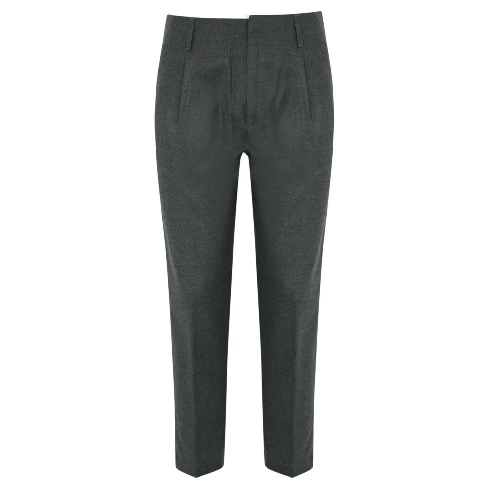 Dondup Grijze Wollen Flanellen Korte Broek Gray Heren