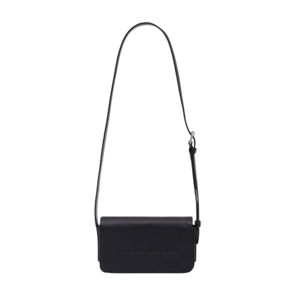 Alexander Wang Women's Black Shoulder Bags, One Size, Punch Flap Crossbody