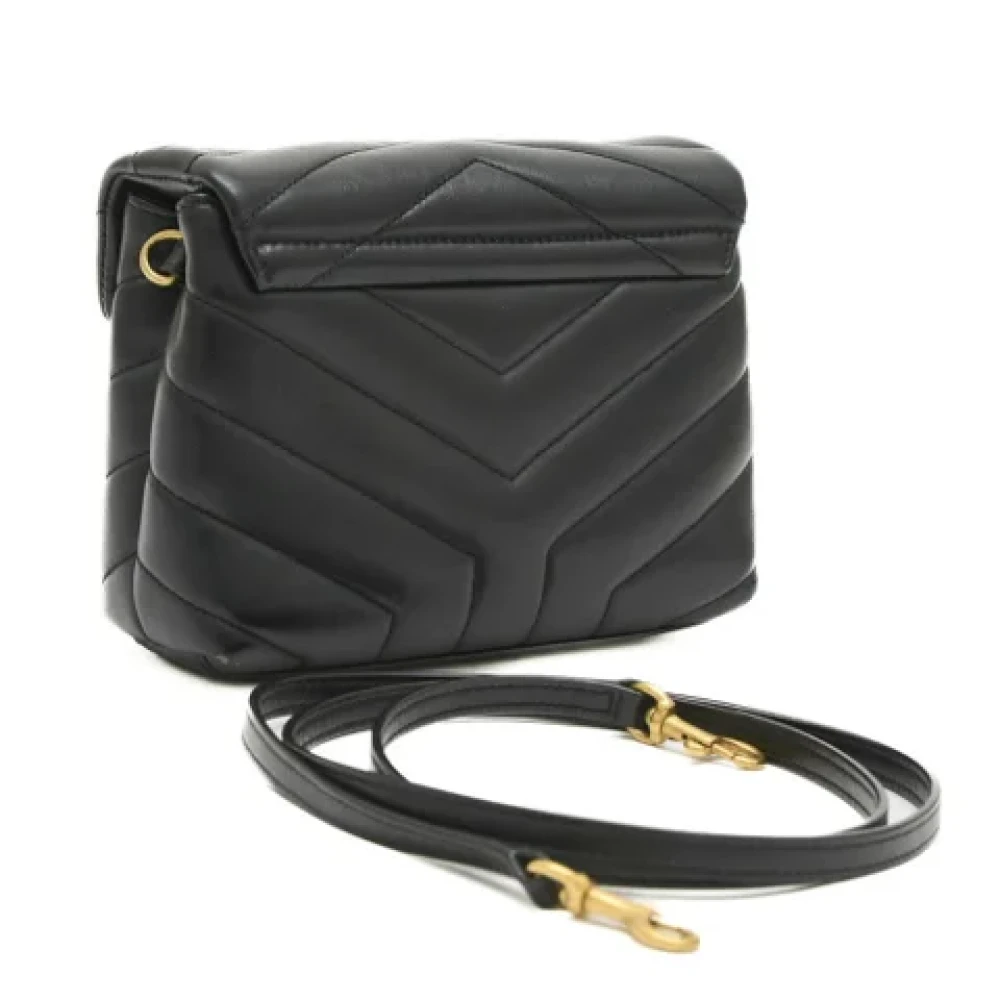 Saint Laurent Vintage Pre-owned Leather shoulder-bags Black Dames
