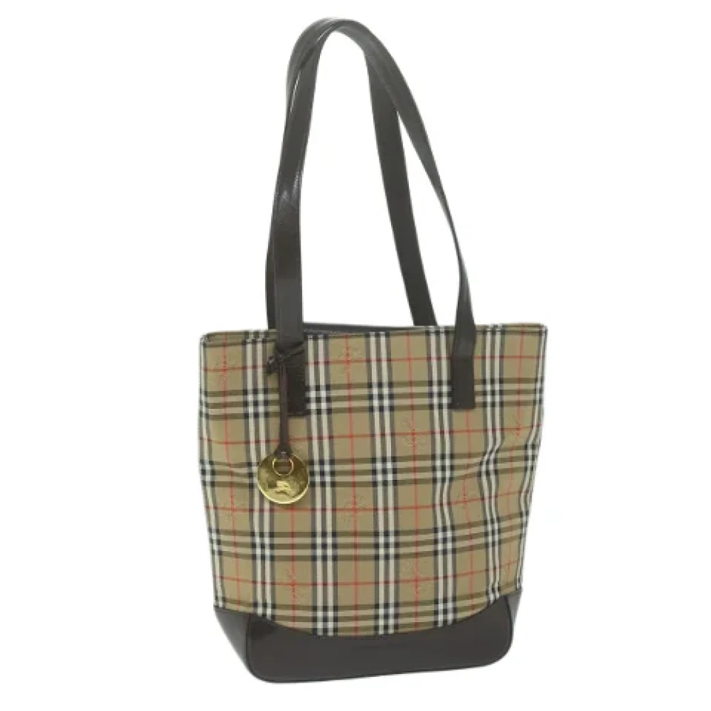 Burberry Vintage Pre-owned Fabric handbags Beige Dames