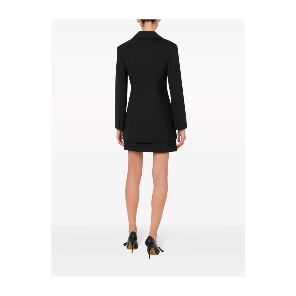 Moschino Zwarte Jassen voor Stijlvolle Look Black Dames