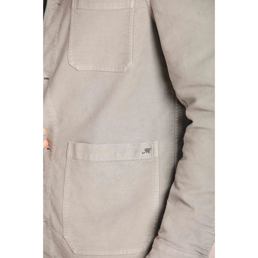 Mason's Slim Fit Katoenen Field Jacket Gray Heren