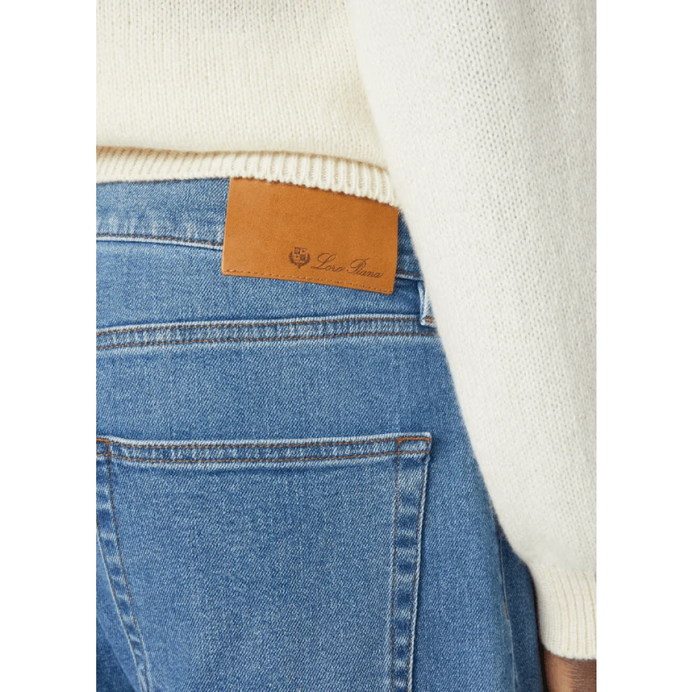 Loro Piana Luxe zachte katoenen broek Blue Heren