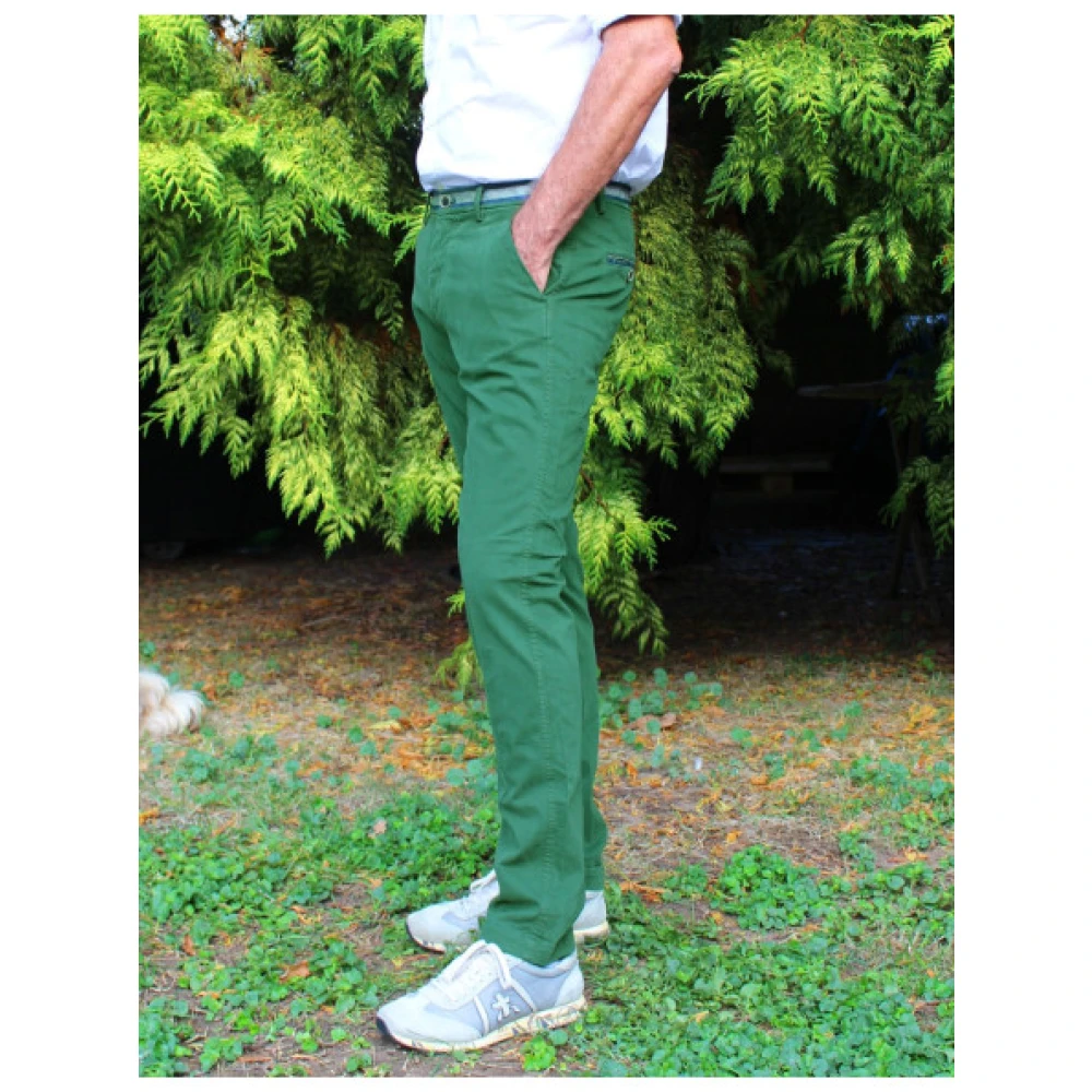 Mason's Slimme Chino Broek Green Heren