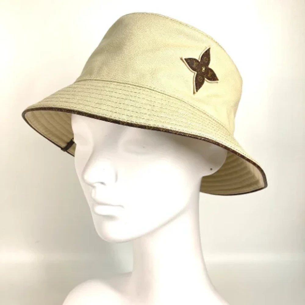 Louis Vuitton Vintage Pre-owned Cotton hats Beige Dames