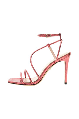 python-texture-high-heel-sandals