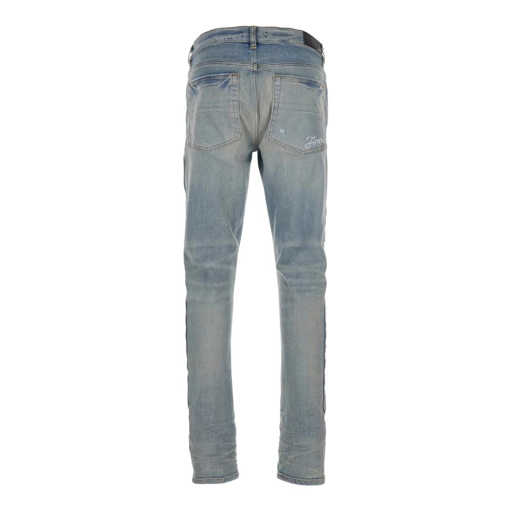 Amiri 3D Bones Lichtblauwe Jeans met Logodetail Blue Heren