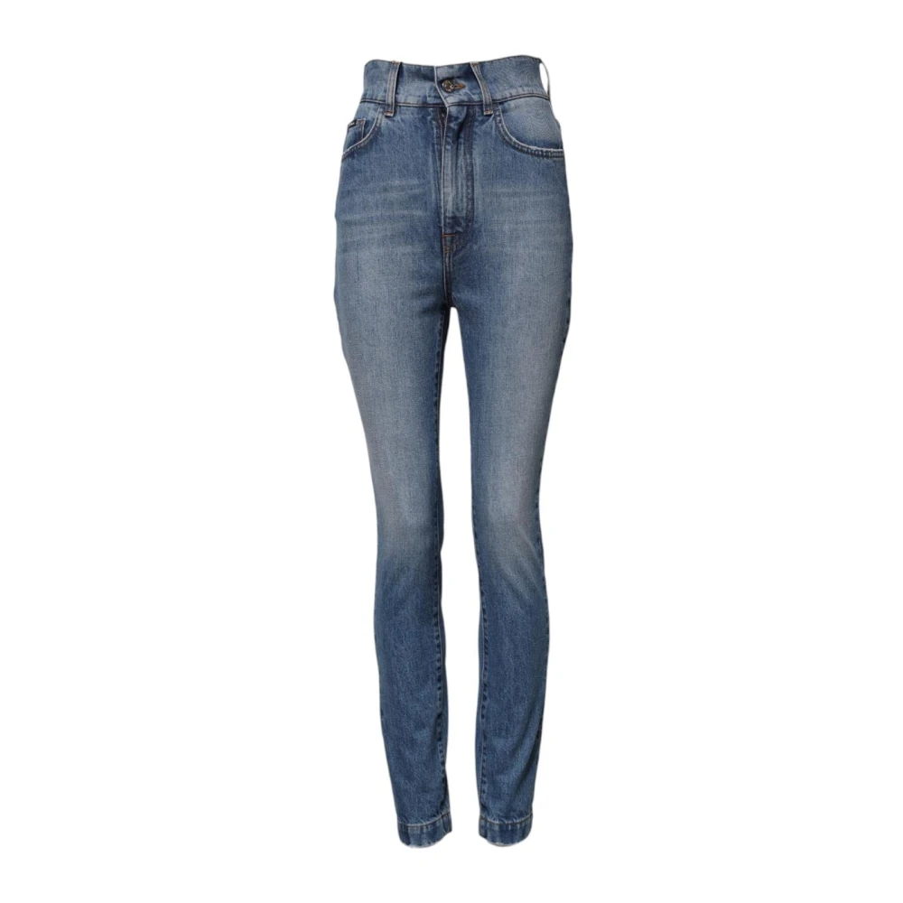 Dolce & Gabbana Donna Blu Jeans Skinny Vita Vita Alta