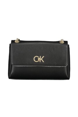 black-polyester-shoulder-bag-with-chain-handles