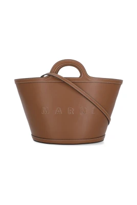 Brun Läder Tote Bag