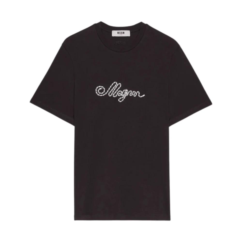 Msgm - Tops > T-Shirts - Black - Msgm - Modalova