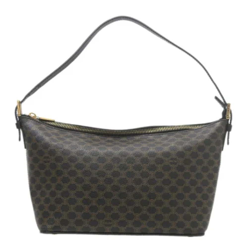 Celine Vintage Pre-owned Leather shoulder-bags Black Dames