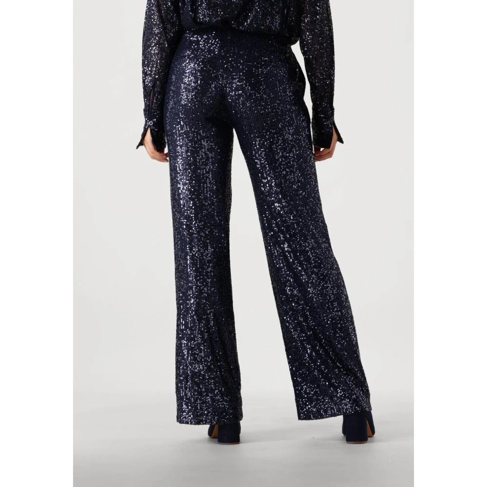 Second Female Moonshine Broek met Blauwe Pailletten Second Dames Blue Dames