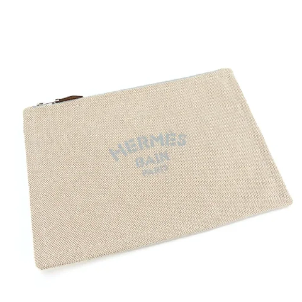 Hermès Vintage Pre-owned Canvas handbags Beige Dames
