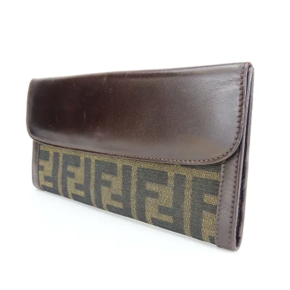 Fendi Vintage Pre-owned Canvas wallets Brown Dames