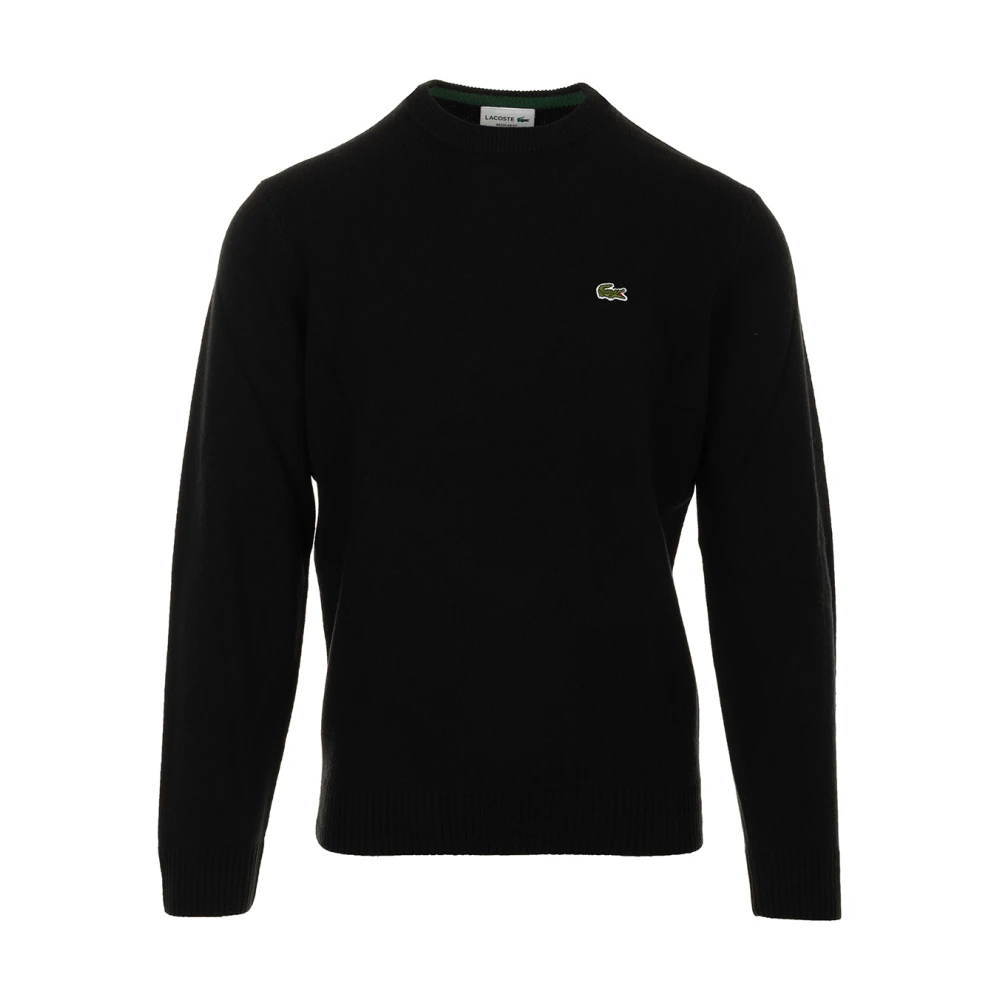 Lacoste Klassieke Zwarte Ronde Hals Sweater Aw24 Black Heren