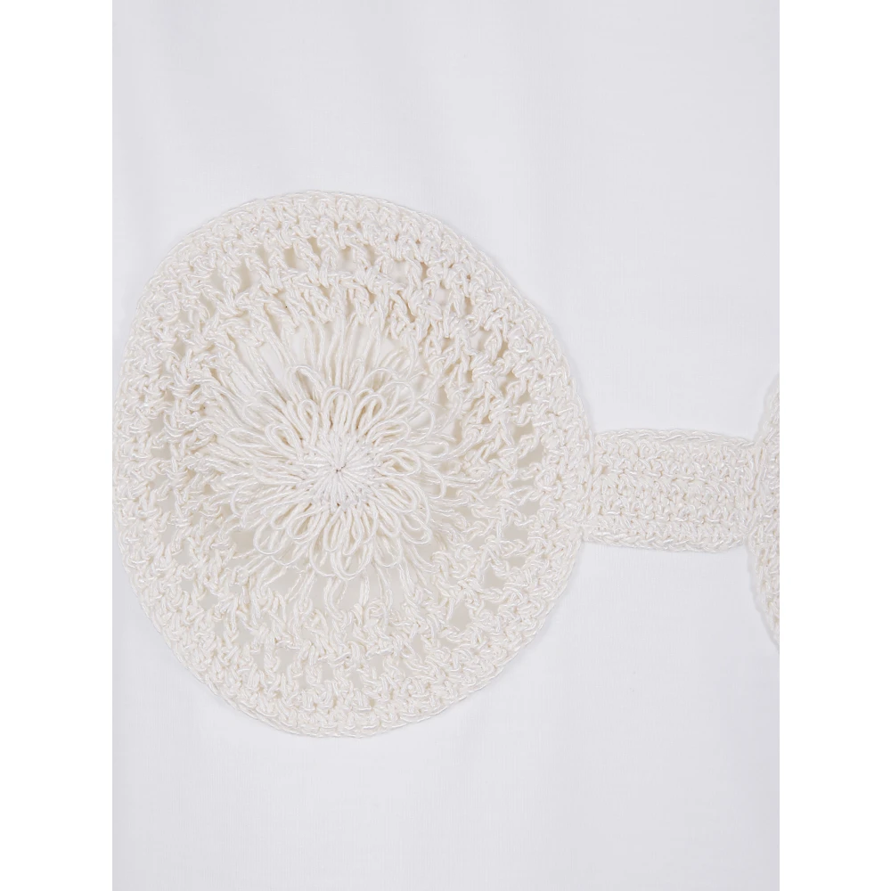 Magda Butrym Witte Crop T-Shirt White Dames