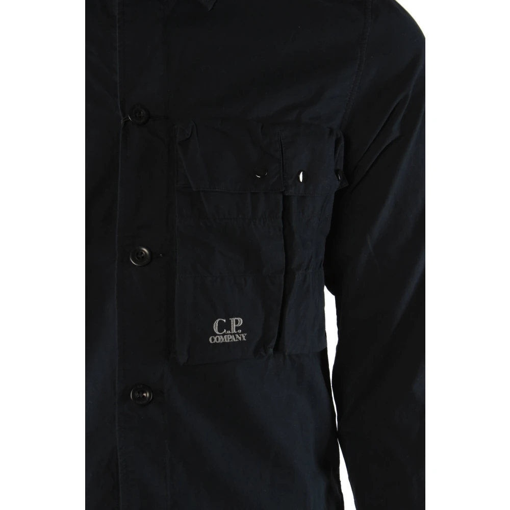 C.P. Company Blauw Overhemd 100% Katoen Herenmode Blue Heren