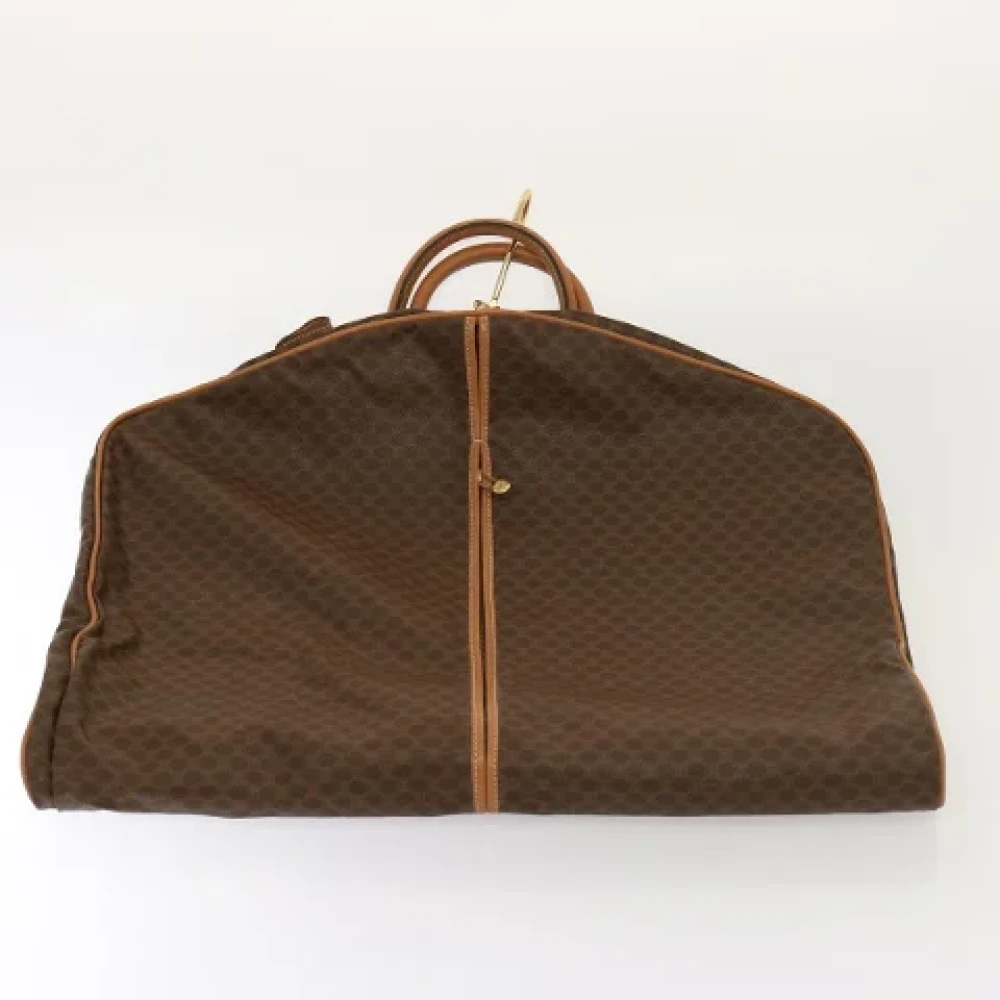 Celine Vintage Pre-owned Leather travel-bags Beige Dames