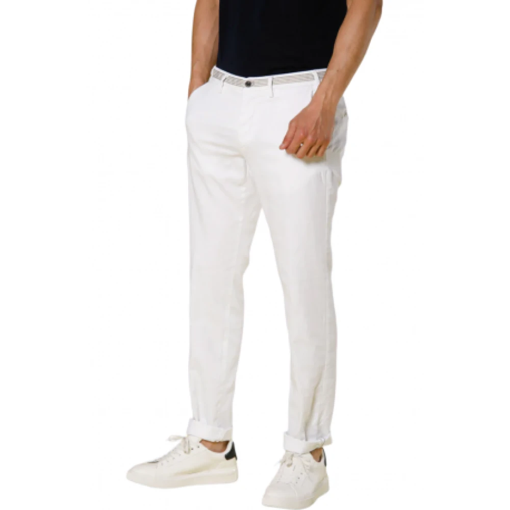 Mason's Witte Jersey Chino Jogger Broek Torino Golf White Heren