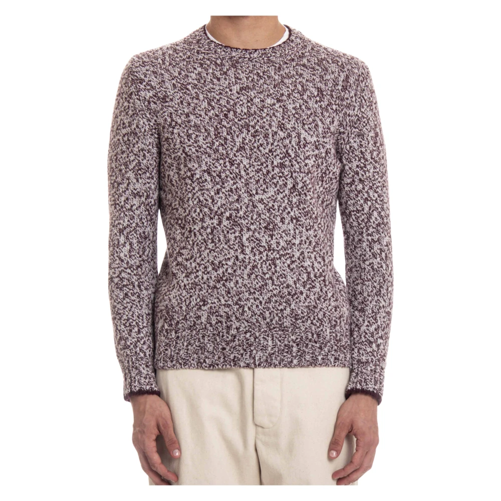 Barba Mouliné Stof Ronde Hals Sweater Multicolor Heren