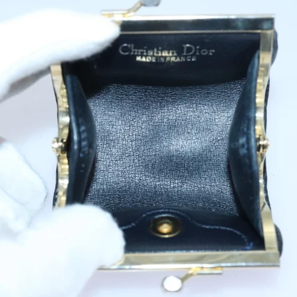 Dior Vintage Pre-owned Canvas wallets Blue Dames