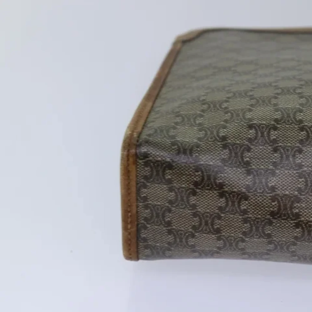 Celine Vintage Pre-owned Leather clutches Beige Dames