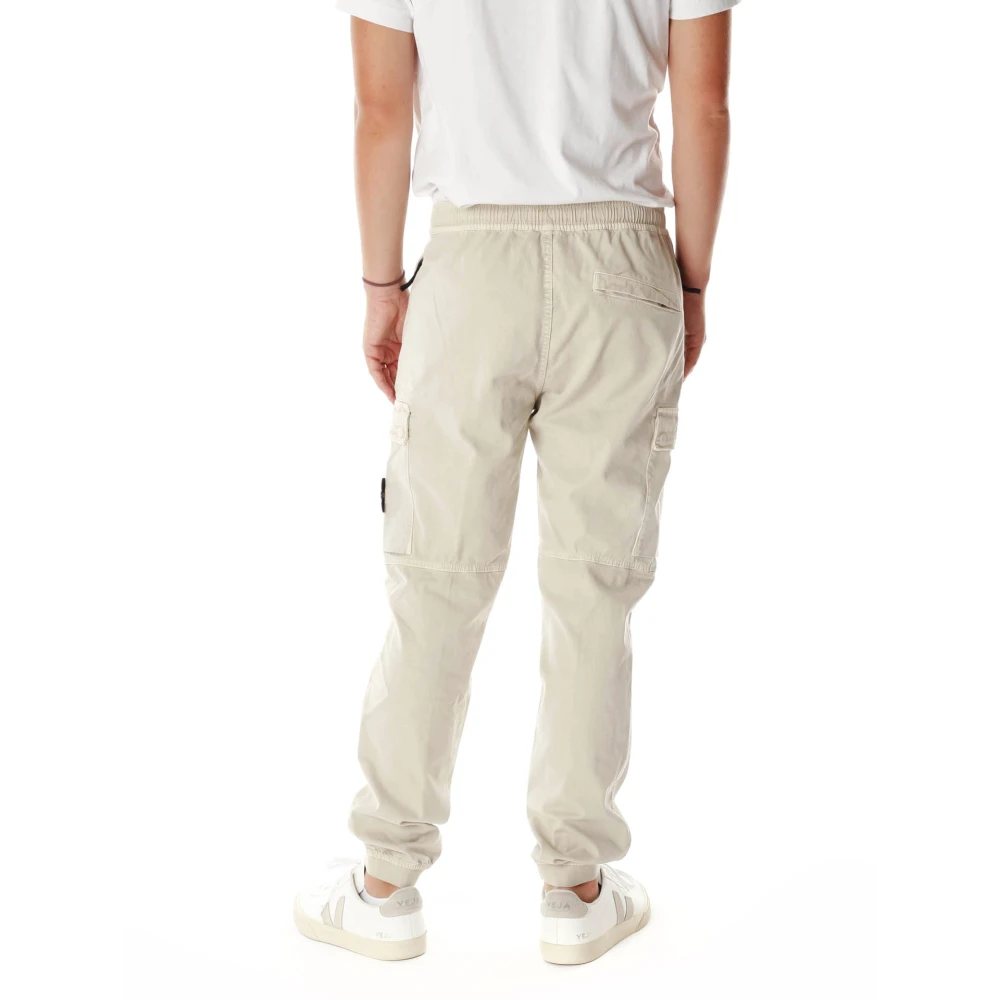 Stone Island Tapered Fit Cargo Pants Beige Heren