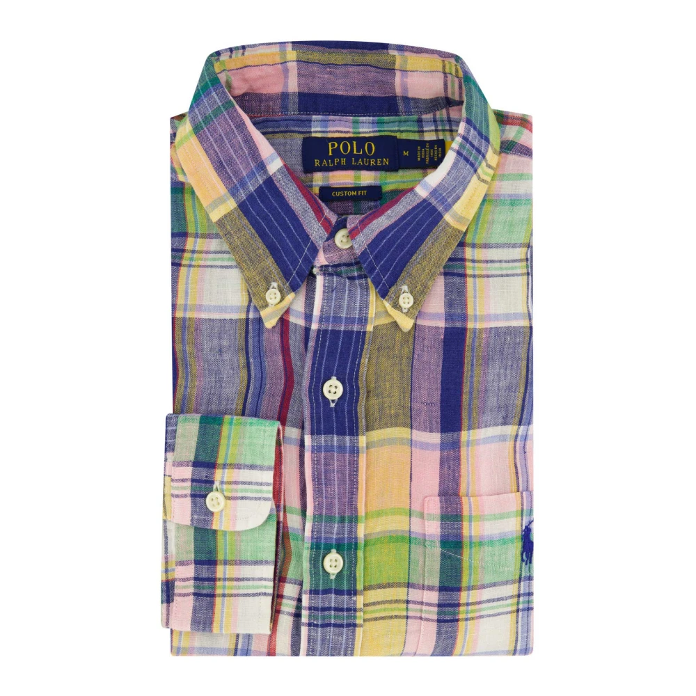 Polo Ralph Lauren Casual Donkerblauw Geruit Overhemd Multicolor Heren